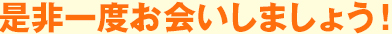 是非一度お会いしましょう！